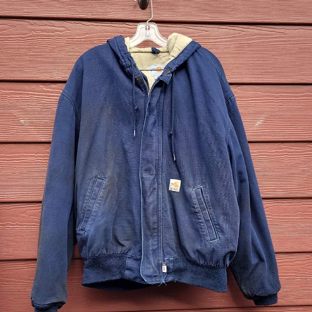 FR Carhartt Men's Navy  Jacket